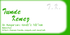 tunde kenez business card